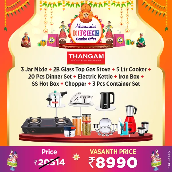 Buy Thangam GT Prime 2 Burner Gas Stove - Vasanth and Co